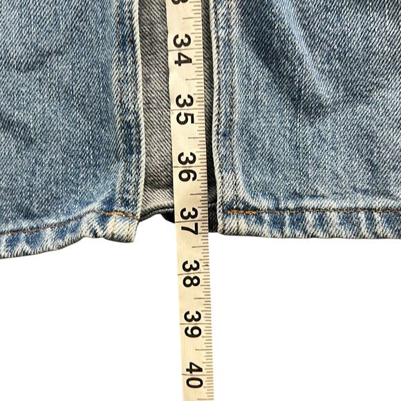 GAP Vintage Y2K Long Rivet Jean Skirt 10 Blue Light Wash Denim Boho Western - Picture 10 of 13